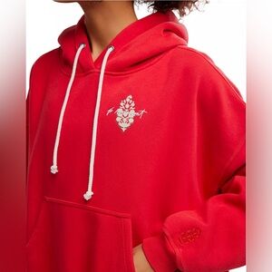 FP Movement Women's Final Call Front Logo Hoodie Size Small in Cranberry